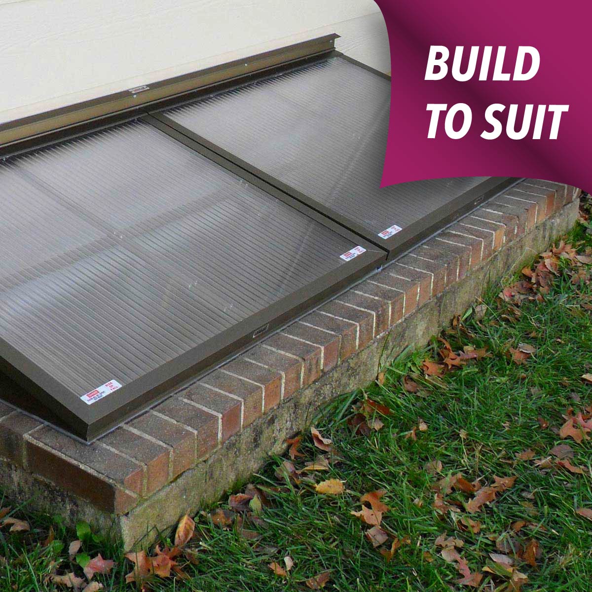 Custom built egress window well covers.